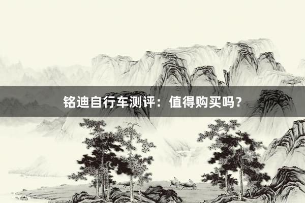 铭迪自行车测评：值得购买吗？