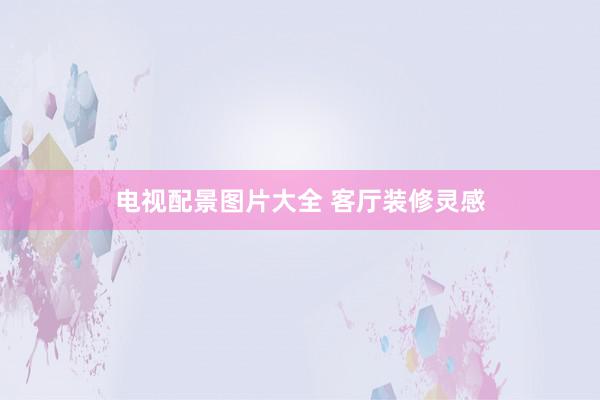 电视配景图片大全 客厅装修灵感