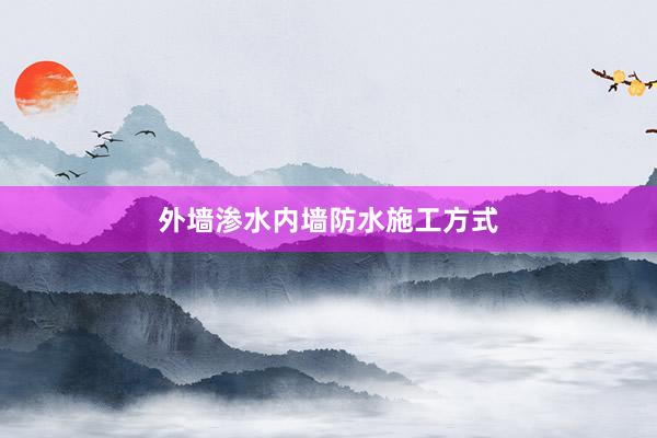 外墙渗水内墙防水施工方式